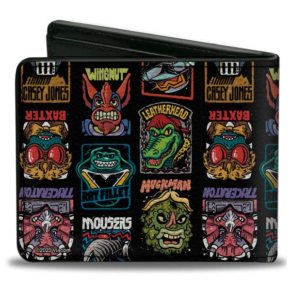 Buckle-Down Bi-Fold Wallet - Teenage Mutant Ninja Turtles Allies And Villains Poses Black