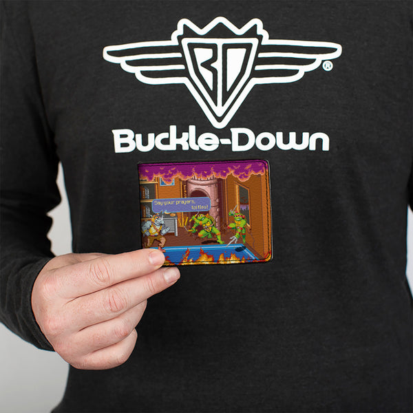 Buckle-Down Bi-Fold Wallet - Teenage Mutant Ninja Turtles Battle Rocksteady Arcade Scene