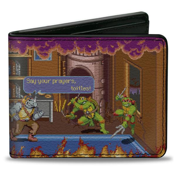 Buckle-Down Bi-Fold Wallet - Teenage Mutant Ninja Turtles Battle Rocksteady Arcade Scene