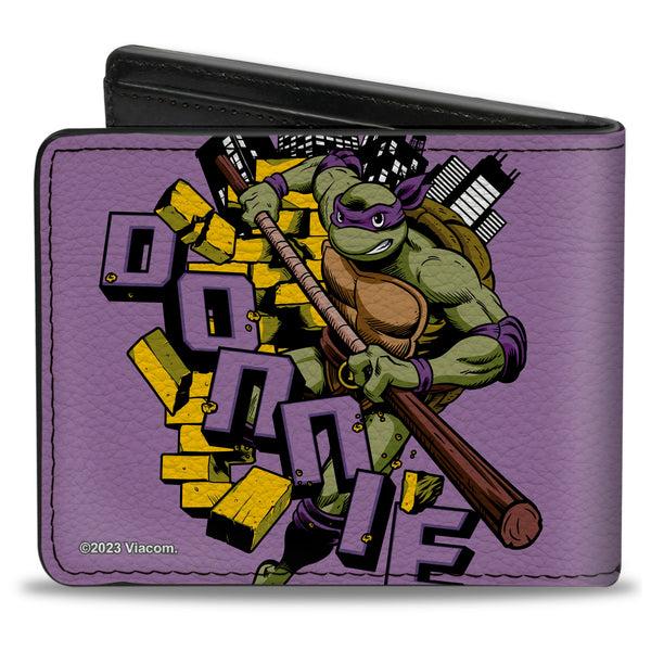 Buckle-Down Bi-Fold Wallet - Teenage Mutant Ninja Turtles DONNIE Action Pose Purple