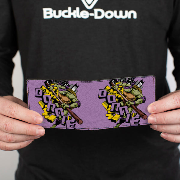 Buckle-Down Bi-Fold Wallet - Teenage Mutant Ninja Turtles DONNIE Action Pose Purple