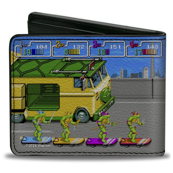 Buckle-Down Bi-Fold Wallet - Teenage Mutant Ninja Turtles Skating Party Van Arcade Scene