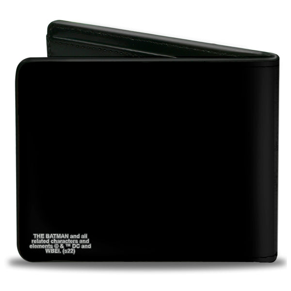 Buckle-Down Bi-Fold Wallet - The Batman And Batcycle Pose Black White
