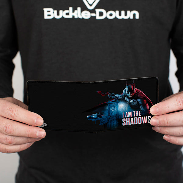 Buckle-Down Bi-Fold Wallet - The BATMAN I AM THE SHADOWS Pose And Bridge Scene