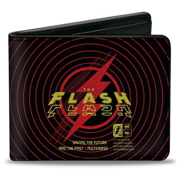 Buckle-Down Bi-Fold Wallet - THE FLASH Signal Logo Black/Red/Yellow