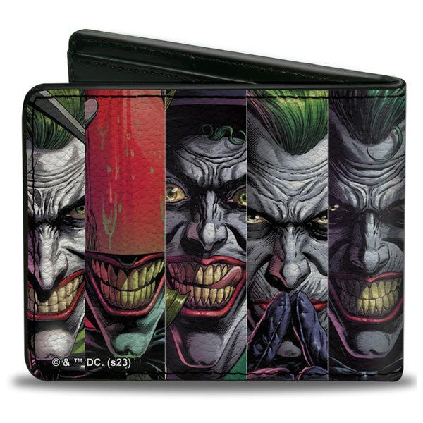 Buckle-Down Bi-Fold Wallet - The Joker 10-Comic Book Cover Expression Blocks