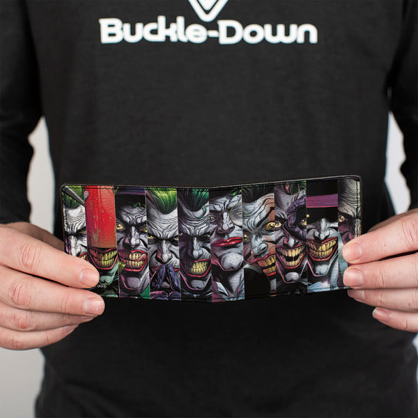 Buckle-Down Bi-Fold Wallet - The Joker 10-Comic Book Cover Expression Blocks