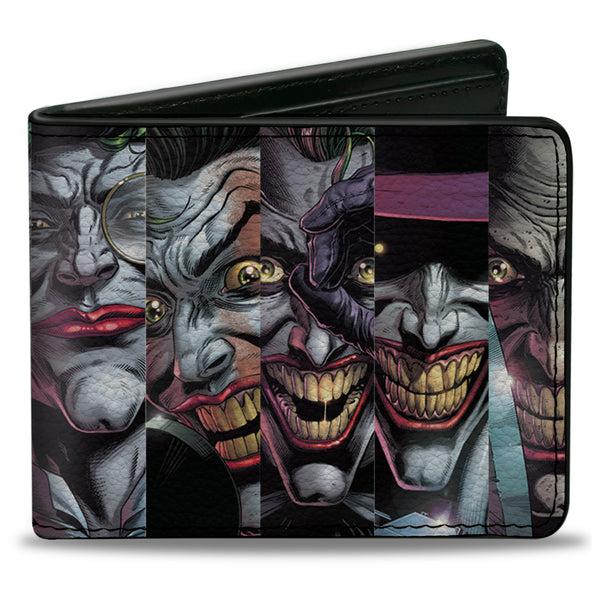 Buckle-Down Bi-Fold Wallet - The Joker 10-Comic Book Cover Expression Blocks