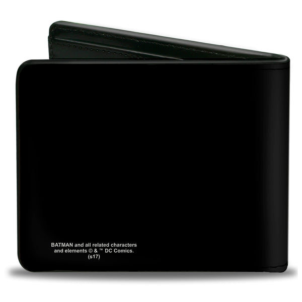 Buckle-Down Bi-Fold Wallet - THE JOKER Sliced Portrait Black Grays Purple