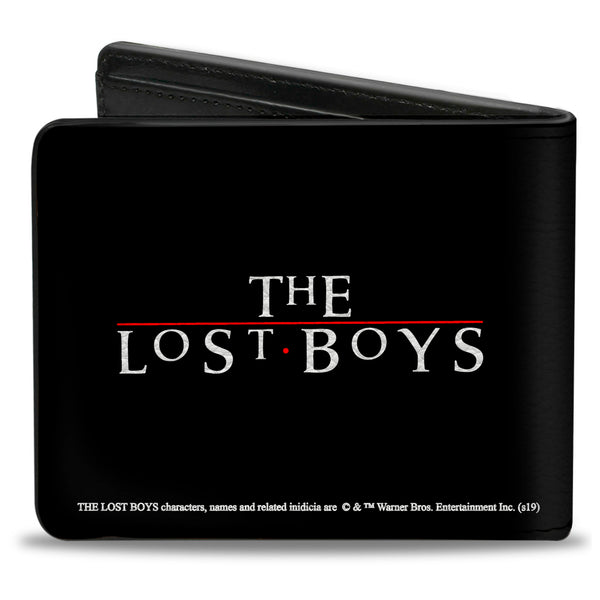 Buckle-Down Bi-Fold Wallet - The Lost Boys Cast Pose Quote Red White + Logo Black White Red