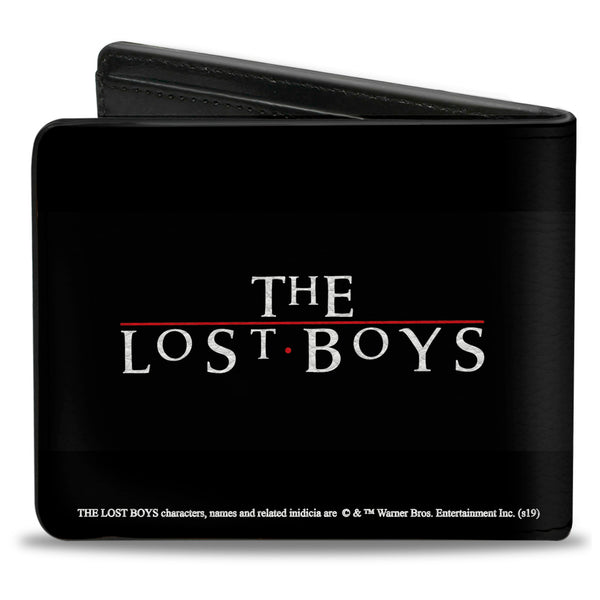 Buckle-Down Bi-Fold Wallet - The Lost Boys David Face CLOSE-UP + Logo Black Reds White