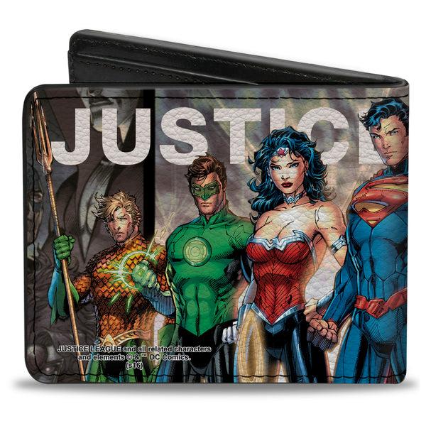 Buckle-Down Bi-Fold Wallet - THE NEW 52 JUSTICE LEAGUE Issue #1 7-Superhero Variant Cover Group Pose