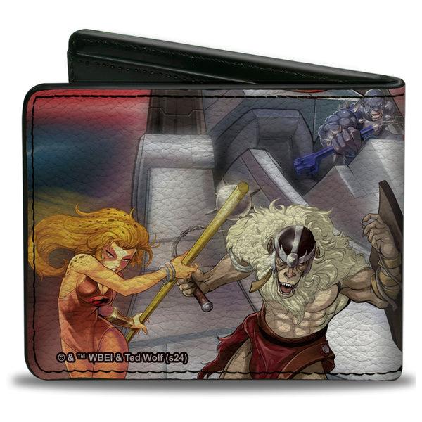Buckle-Down Bi-Fold Wallet - Thundercats And Monkian Action Pose And Title Logo