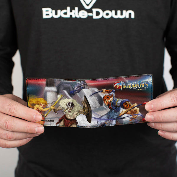 Buckle-Down Bi-Fold Wallet - Thundercats And Monkian Action Pose And Title Logo
