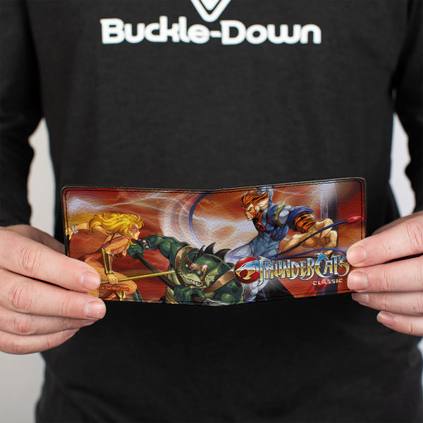 Buckle-Down Bi-Fold Wallet - THUNDERCATS Slithe Cheetara Tygra Battle Scene