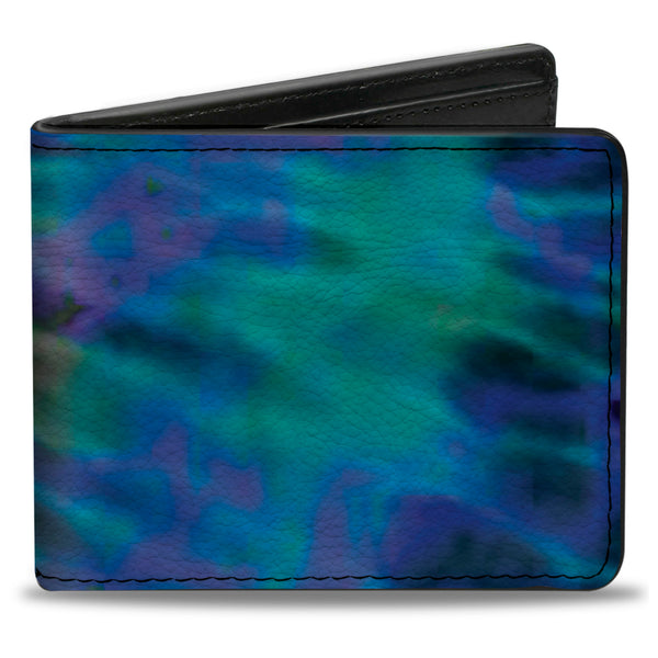 Buckle-Down Bi-Fold Wallet - Tie Dye Green Blue Purple