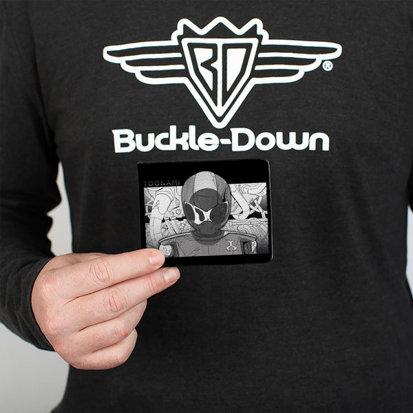 Buckle-Down Bi-Fold Wallet - TOONAMI Robot TOM Sketch Pose Black/Grays