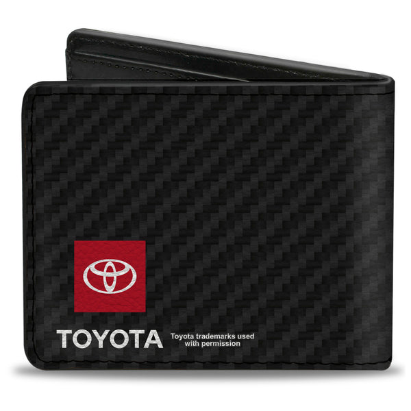Buckle-Down Bi-Fold Wallet - TOYOTA RACING DEVELOPMENT TRD And Toyota Logos Step Stripe Black/Gray/White/Red