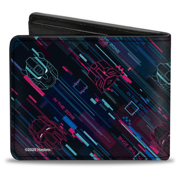 Buckle-Down Bi-Fold Wallet - Transformers Autobots IN THE ZONE Icons Blues/Reds