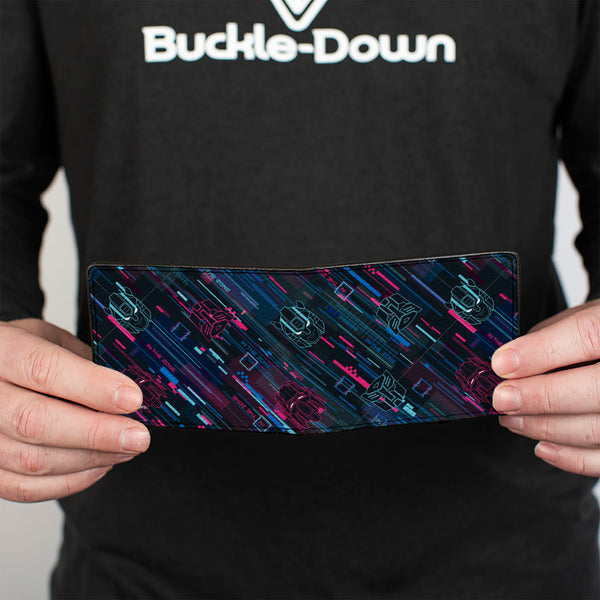 Buckle-Down Bi-Fold Wallet - Transformers Autobots IN THE ZONE Icons Blues/Reds