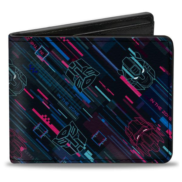 Buckle-Down Bi-Fold Wallet - Transformers Autobots IN THE ZONE Icons Blues/Reds