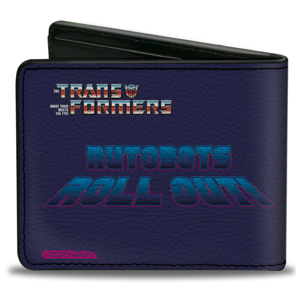Buckle-Down Bi-Fold Wallet - Transformers AUTOBOTS ROLL OUT Group Pose Blues