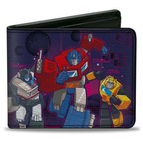 Buckle-Down Bi-Fold Wallet - Transformers AUTOBOTS ROLL OUT Group Pose Blues