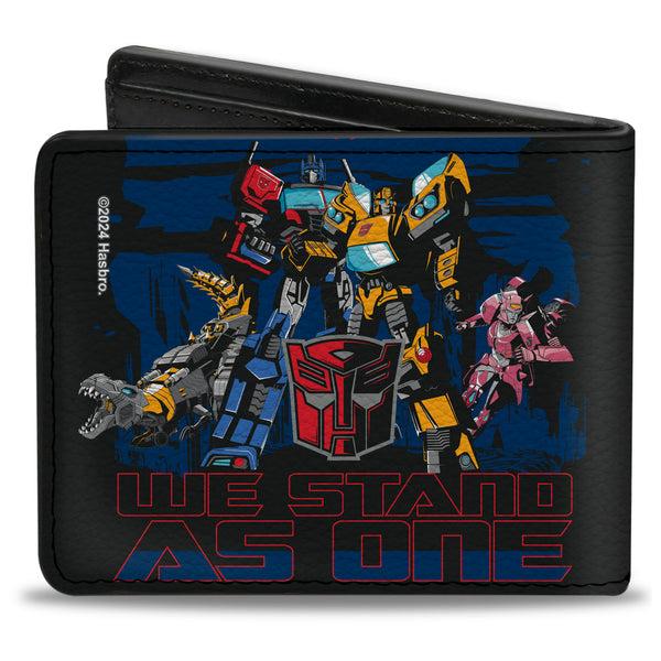 Buckle-Down Bi-Fold Wallet - Transformers Autobots WE STAND AS ONE Group Pose Black/Blue/Red