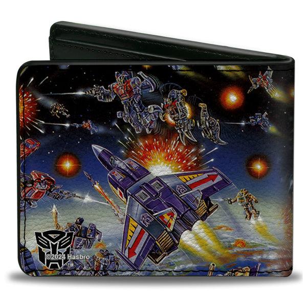 Buckle-Down Bi-Fold Wallet - Transformers Constructicon Devastator Dinobots Battle Scene