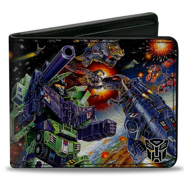 Buckle-Down Bi-Fold Wallet - Transformers Constructicon Devastator Dinobots Battle Scene