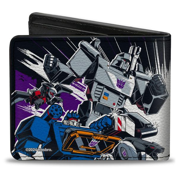 Buckle-Down Bi-Fold Wallet - Transformers Decepticon And Autobots Battle Black/White