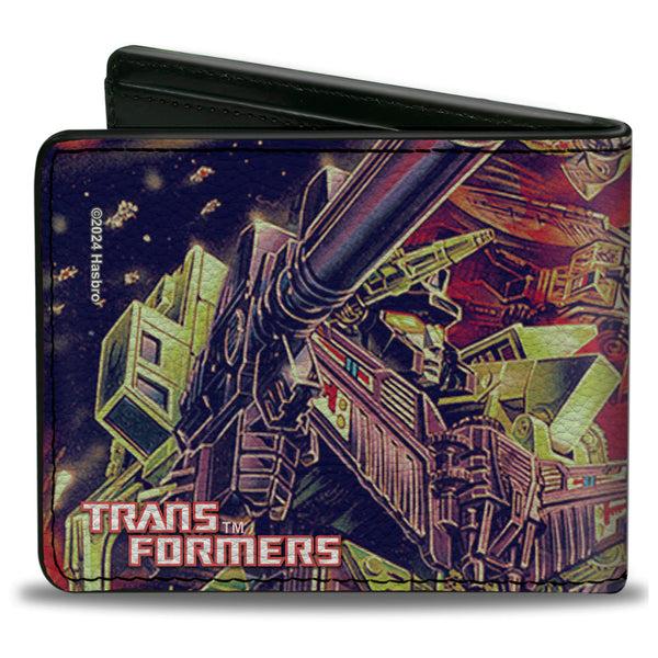 Buckle-Down Bi-Fold Wallet - TRANSFORMERS Devastator/Dinobots 1985 Box Art Battle Scene