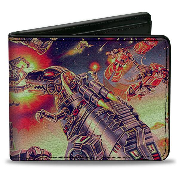 Buckle-Down Bi-Fold Wallet - TRANSFORMERS Devastator/Dinobots 1985 Box Art Battle Scene