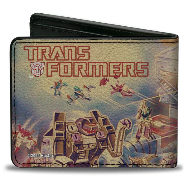 Buckle-Down Bi-Fold Wallet - TRANSFORMERS Fortress Maximus 1987 Box Art Battle Scene
