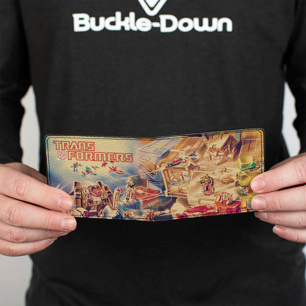 Buckle-Down Bi-Fold Wallet - TRANSFORMERS Fortress Maximus 1987 Box Art Battle Scene