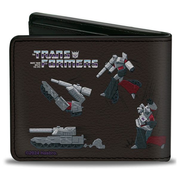 Buckle-Down Bi-Fold Wallet - TRANSFORMERS Optimus Prime And Megatron Conversion Scenes Black