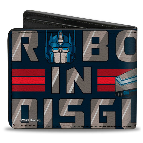 Buckle-Down Bi-Fold Wallet - Transformers Optimus Prime ROBOTS IN DISGUISE Icons Blue/Reds