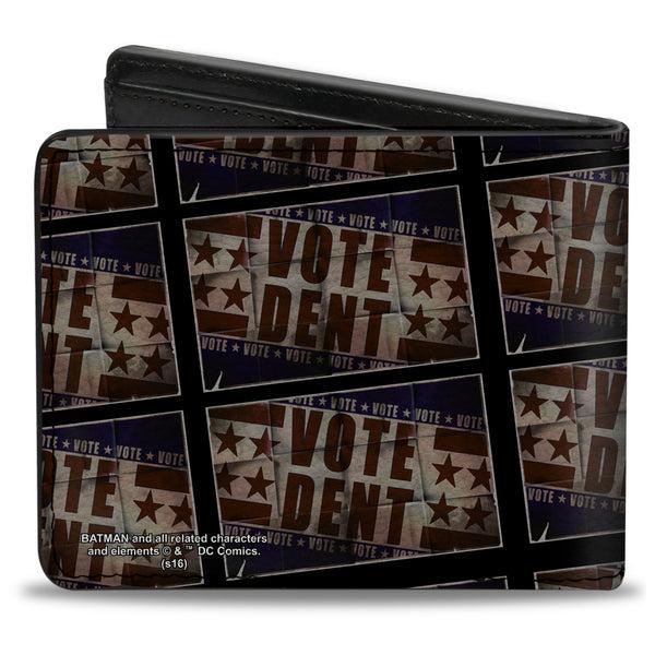Buckle-Down Bi-Fold Wallet - Uncle Two-Face WE WANT YOU VOTE DENT Poster Blocks