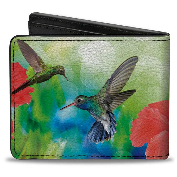 Buckle-Down Bi-Fold Wallet - Vivid Hummingbird Garden