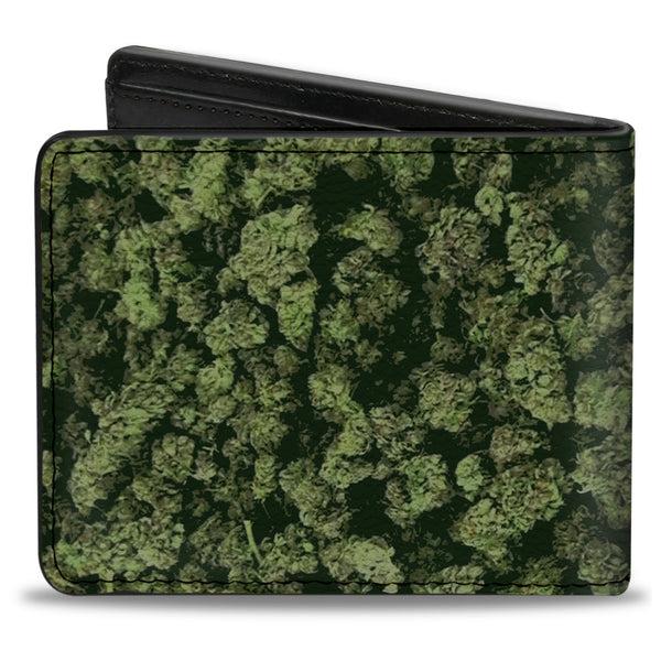 Buckle-Down Bi-Fold Wallet - Vivid Marijuana Nugs Stacked