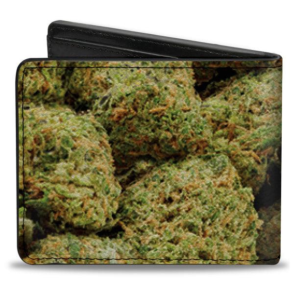Buckle-Down Bi-Fold Wallet - Vivid Marijuana Nugs2 Stacked