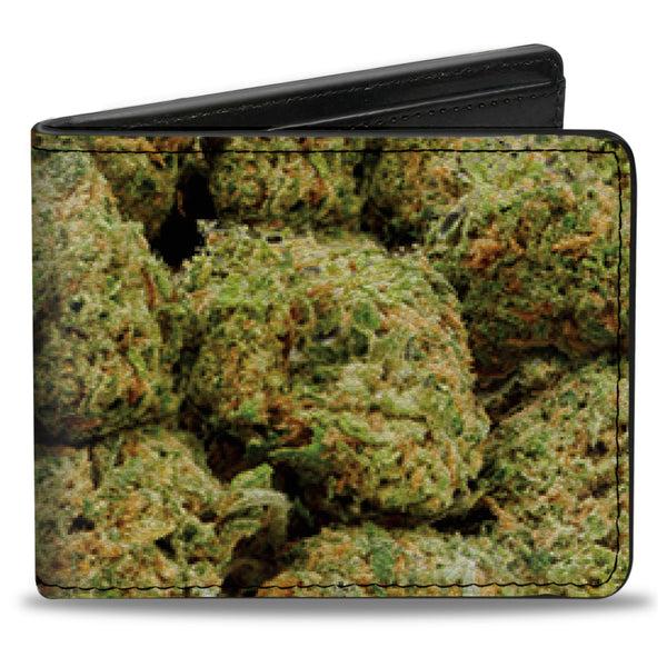 Buckle-Down Bi-Fold Wallet - Vivid Marijuana Nugs2 Stacked