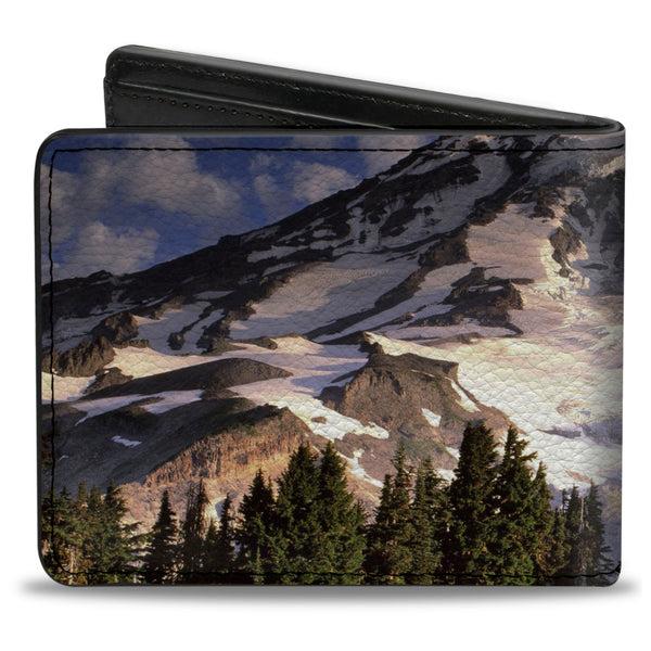 Buckle-Down Bi-Fold Wallet - Washington MT. RAINIER Valley Landscape