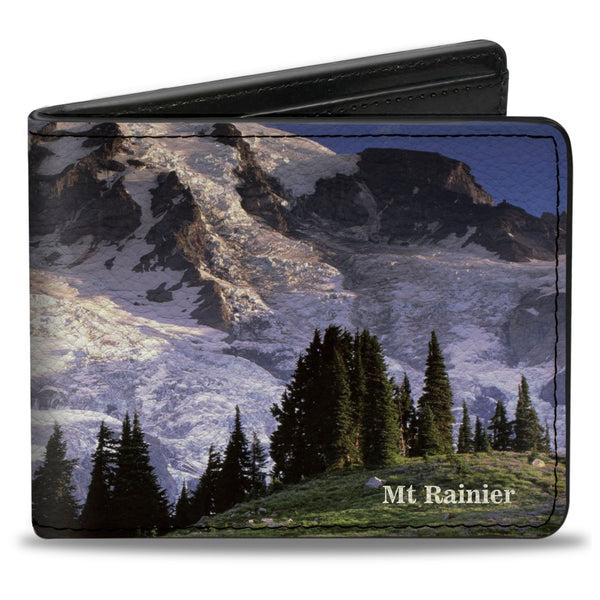 Buckle-Down Bi-Fold Wallet - Washington MT. RAINIER Valley Landscape
