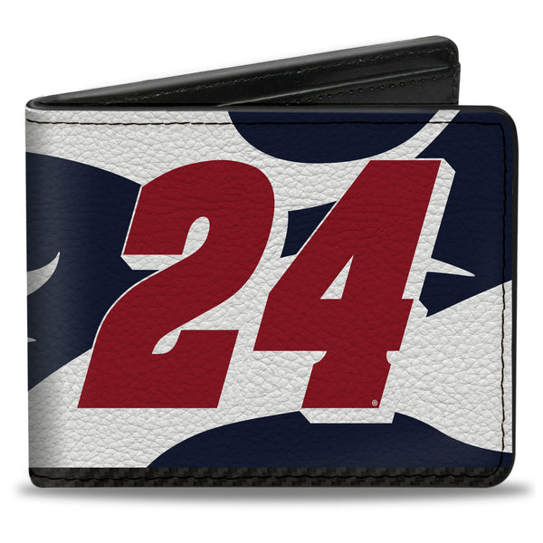 Buckle-Down Bi-Fold Wallet - William Byron #24 Racing Logo Flames White/Blue/Red
