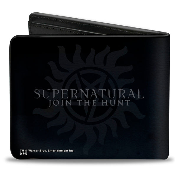 Buckle-Down Bi-Fold Wallet - Winchester Brothers CLOSE-UP + SUPERNATURAL Logo