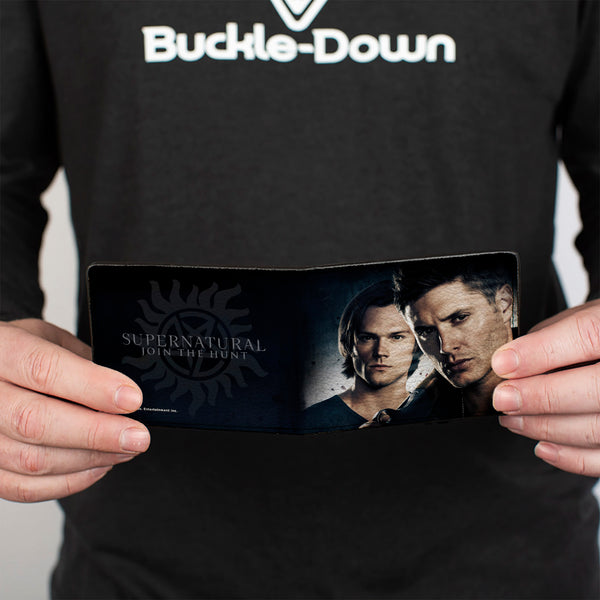 Buckle-Down Bi-Fold Wallet - Winchester Brothers CLOSE-UP + SUPERNATURAL Logo