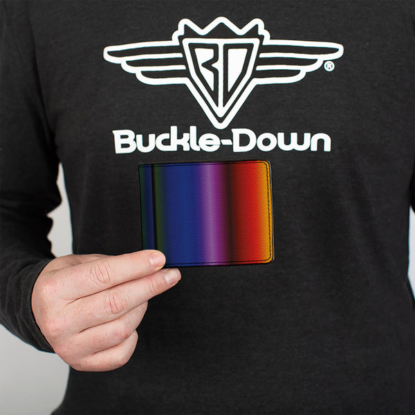 Buckle-Down Bi-Fold Wallet - Zarape3 Vertical Multi Color Fade
