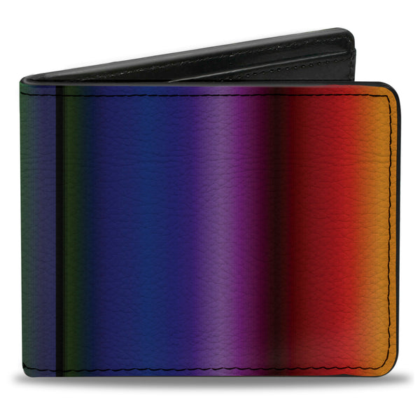 Buckle-Down Bi-Fold Wallet - Zarape3 Vertical Multi Color Fade
