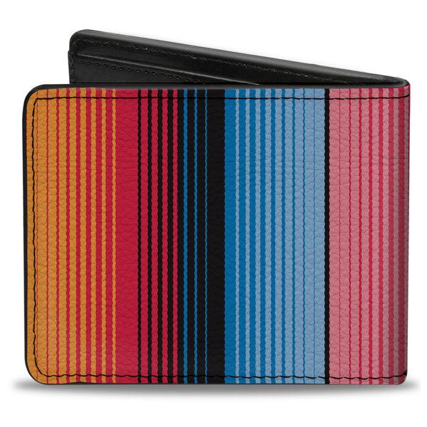 Buckle-Down Bi-Fold Wallet - Zarape5 Vertical Multi Color Stripe
